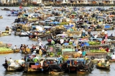 Famous floating markets in Vietnam Mekong Delta 